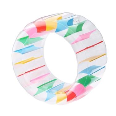 Imagem de Vaveren Rolo inflável de rodas, roda de água colorida para crianças adultos, brinquedo inflável para a festa da praia de rio, 160cm