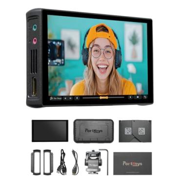 Imagem de Portkeys Monitor de câmera PT5 III de 5,4 polegadas, monitor de campo de 800 nits com porta USB 3.0 tipo C, suporta forma de onda, histograma, pico, cor falsa e função LUT 3D para câmera DSLR