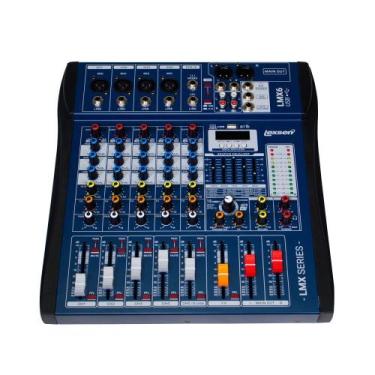 Imagem de Mesa de Som Lexsen 6 Canais, Efeitos/Interface LMX6USB