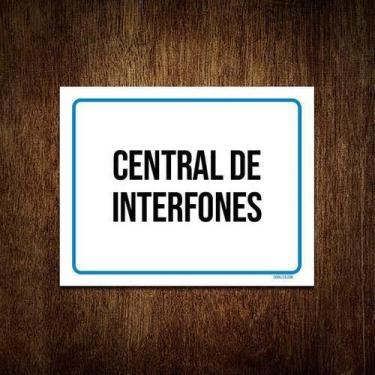 Imagem de Kit 5 Placas Ambiente Sinalização Setor Central Interfones - Sinalizo.