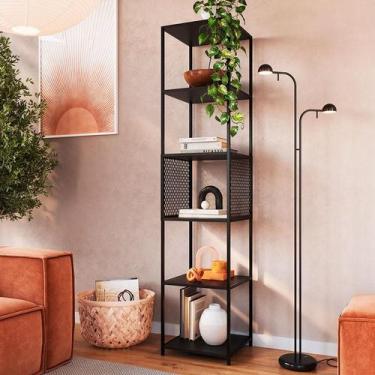Imagem de Estante Paricel Preta 40 cm - Modern