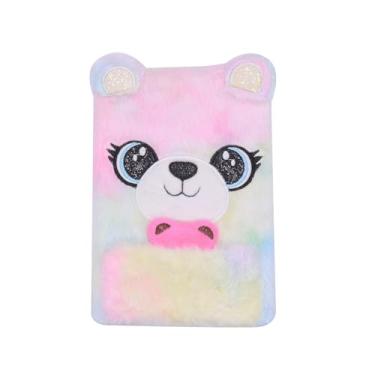 Imagem de BOLLEY JOSS Caderno de animais adoráveis de pelúcia infantil para meninas adolescentes bloco de escrita felpudo A5 forrado com 160 páginas