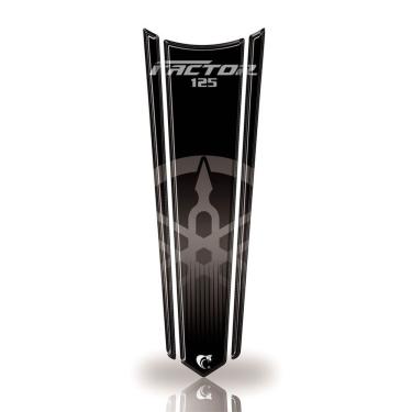 Imagem de Adesivo Gravata Tanque Moto Resinado Factor 125 Preto