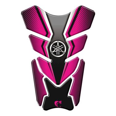 Imagem de Adesivo Resinado Protetor De Tanque Moto Qualquer Moto Yamaha Pink Azul E Preto