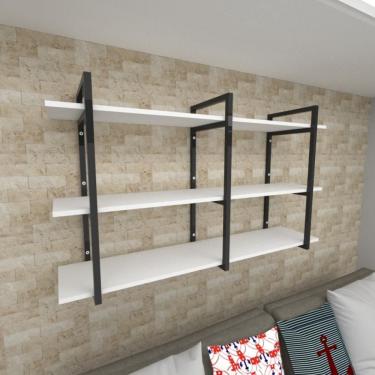 Imagem de Prateleira Sala Prateleira Industrial Prateleira Branca Prateleira Quarto Estante Infantil