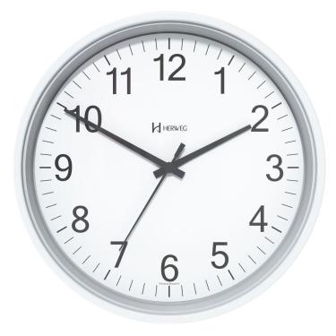 Imagem de Relógio De Parede Preto 22 Cm Herweg Tictac 6101 Branco - Branco