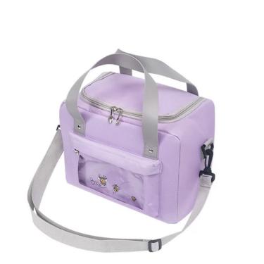 Imagem de Bolsa Térmica Maternidade Necessaire Lancheira Bolsa De Viagem Fitness Marmita Unissex lilas
