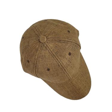 Imagem de Boné De Palha Modelo Unissex Luxuoso Com Acabamento Premium Ajustável caramelo