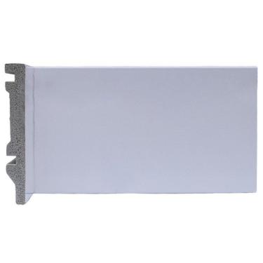 Imagem de Kit Com 5 Barras Rodapé De Poliestireno 10cm X 15mm Liso 12m Branco