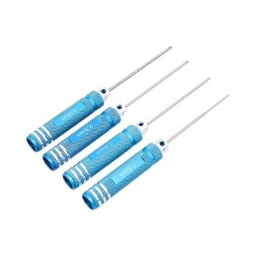 Imagem de Conjunto De Chave Allen Hexagonal Preta 4 Unidades 1,5/2/2,5/3,0 Mm Pa