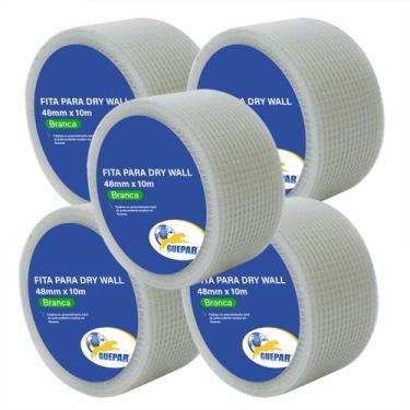 Imagem de Kits Fita Telada Adesiva Trançada Para Drywall Gesso Junta Trincas Iso