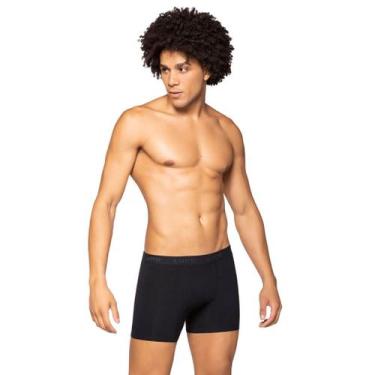 Imagem de Cueca Masculina Lupo 00615 Boxer Preto, Preto, G
