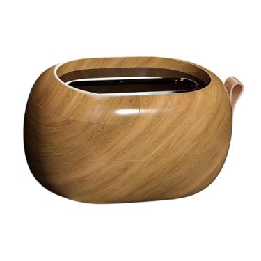 Imagem de IEUDNS Dispensador de lenços de papel simples sob o armário, porta-toalhas de papel, caixa de armazenamento para sala de estar, penteadeira, balcão de, Cor de Madeira Clara