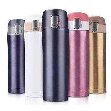 Imagem de Garrafa Térmica 500ml Aço Inox Com Trava De Tampa Fast Click Para Bebi