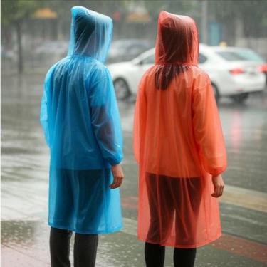 Imagem de Capa de Chuva Adulto com Capuz Impermeável Reutilizável - Art House, H