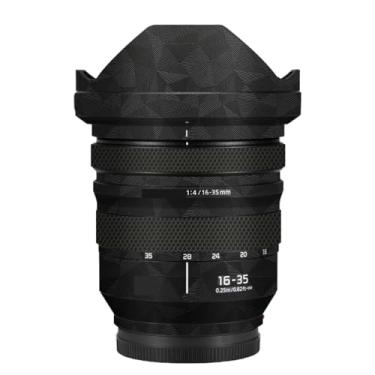 Imagem de Adesivo de lente de câmera revestimento protetor de corpo película protetora decalque skin para Panasonic Lumix S 16-35mm F4 16 35 F 4 (triângulo preto)