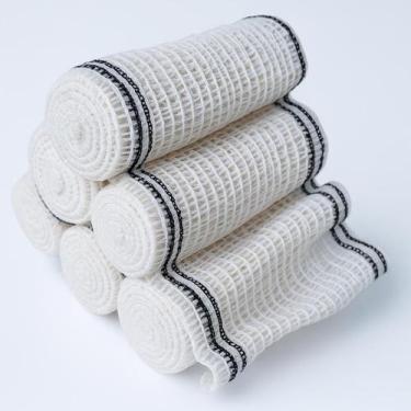 Imagem de Kit 12un Faixa Curativo Atadura Crepe Algodão 13 Fios Alta Qualidade A