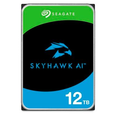 Imagem de Seagate Disco rígido interno de vídeo Skyhawk AI 12TB – 3,5 polegadas SATA 6Gb/s 256MB Cache para sistema de câmera de segurança DVR NVR com serviços de resgate internos (ST12000VEZ01/001)