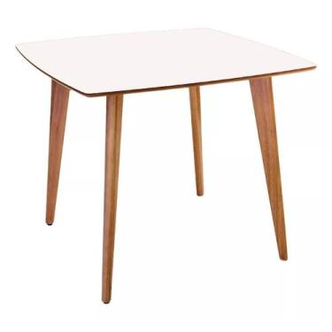 Imagem de Mesa de Jantar Quadrada Especial Dina em Madeira com 3 Opções Cores do