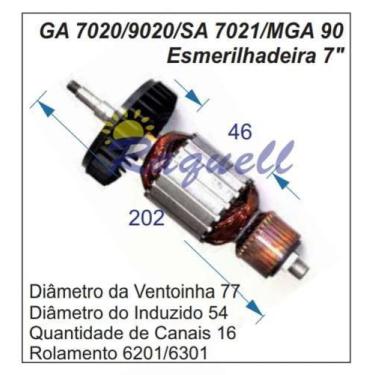 Imagem de Induzido compativel Makita GA7020