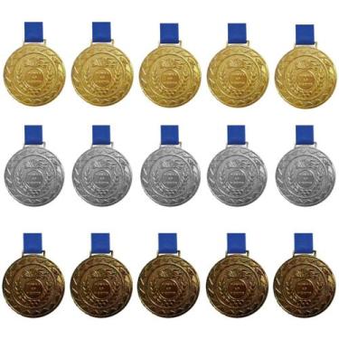 Imagem de Kit C/5 Medalhas Ouro+5 Prata+5 Bronze M43 Honra Ao Mérito - 1 Fit