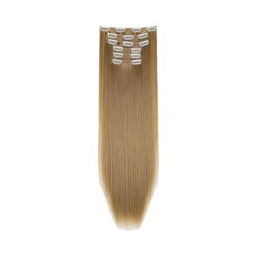Imagem de Loira Preta 24 Polegadas Longas Extensões De Cabelo Sintético Reto 16 