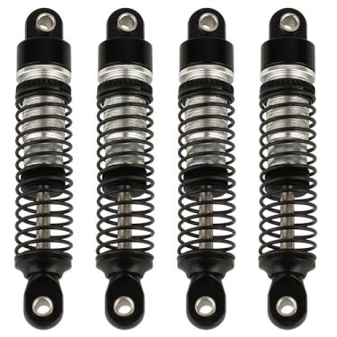 Imagem de RZXYLRC 4PCS 53mm/59mm/65mm/78mm Aluminum Shocks Absorbers Oil Threaded Damper for 1/18 RC Crawler TRX4M TRX-4M Bronco Defender K10 Upgrade Parts (53mm-Black)