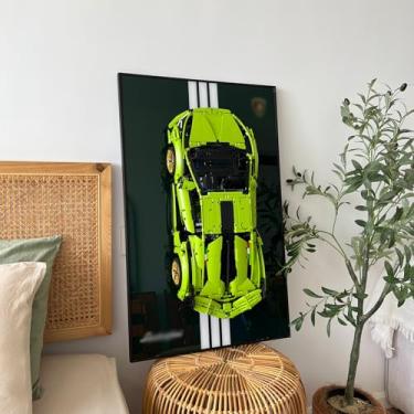 Imagem de iLuane Painel De Exibição Para Lego Technic 42115 Lamborghini Sián Fkp 37, Colecionáveis Adultos Lego Suporte De Parede Para Carro Para Blocos De Construção, Presentes Para Amantes De Lego (Somente Pa