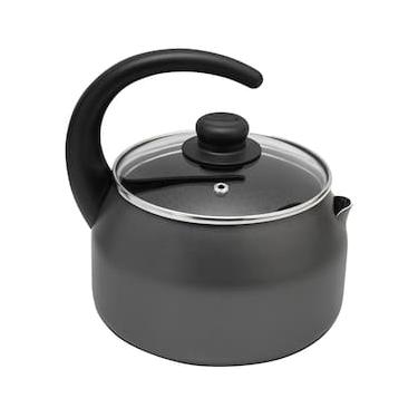 Imagem de Chaleira Multiflon Gourmet em Alumínio com Revestimento Antiaderente, Tampa de Vidro com Saída de Vapor e Cabo Baquelite Grafite – 2,4 L