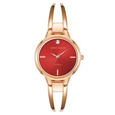 Imagem de Anne Klein Relógio social feminino de quartzo japonês com pulseira de metal, ouro rosa, 14 (modelo: AK/2626BYRG)