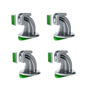 Imagem de Prendedor de porta magnético adesivo para porta pivotante Cromado - 4 