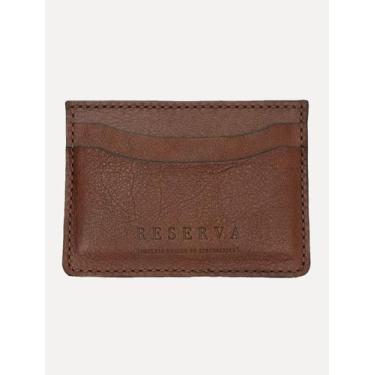 Imagem de Carteira Reserva Masculina Porta-Cartão Couro Outlander Marrom, UN