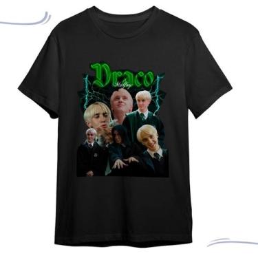 Imagem de Camiseta Basica Harry Potter Draco Malfoy Estampada - ABS, Preto, GG
