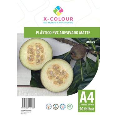 Imagem de Papel Vinil Adesivo Matte - Semi Transparente A4 50 Folhas - X-Colour