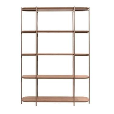 Imagem de Estante Lógica Amêndoa Estrutura Ferro Cobre 140cm - 68961 - Sun House
