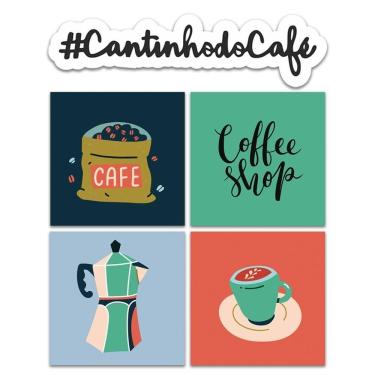 Imagem de Kit 5 Placas Decorativas Cantinho Do Café Cozinha