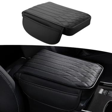 Imagem de ijuicy 1 PC Capa de console central de carro, capa de descanso de braço antiarranhões para carro, almofada de reforço de caixa de apoio de braço, organizador de console central de espuma viscoelástica