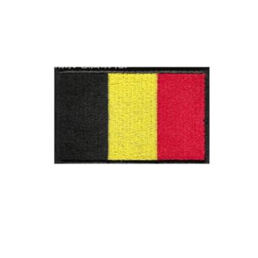 Imagem de Ruoming Ruoming 1 PÇ Bandeira Nacional 1 Pç Remendos a Ferro, 8 x 5 cm, Adesivos Bordados para Roupas, Bolsas (Bélgica)