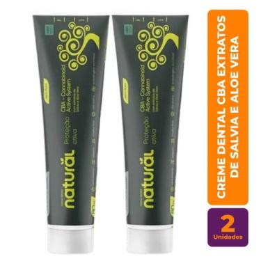 Imagem de Kit c/ 2 Creme Dental Vegano CBA Extratos de Salvia e Aloe Vera 80g - 