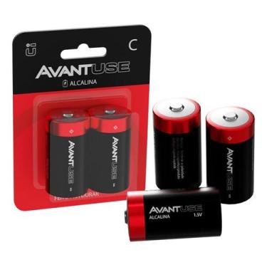 Imagem de Kit 2 Pilhas Alcalina Media C 1.5v Cod: 408080019 Avant Use