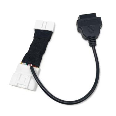 Imagem de SIIMOO Adaptador de cabo TESKIT3Y para diagnóstico Teala adequado para Tesla Model 3 e modelo Y ler e apagar códigos OBD1 de 26 pinos para OBD2 de 16 pinos, funciona com Ultra MS919 MS909 Elite II PRO