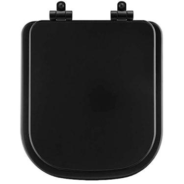Imagem de Assento Sanitário Poliéster Soft Close Axis Ébano Fosco (preto Fosco) para vaso Deca