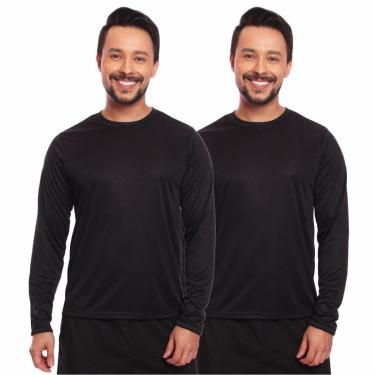 Imagem de Kit 2 Camisas Segunda Pele Proteção Solar Uv Térmica Corrida Bike-Masculino
