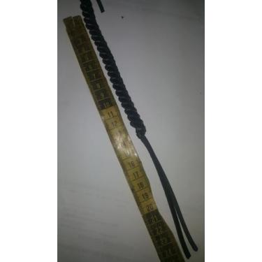 Imagem de Pulseira de couro preta - Loja do Hippie