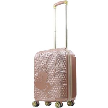 Imagem de FUL Disney Minnie Mouse bagagem de mão, mala rígida texturizada com rodinhas giratórias, Ouro rosa, 21 Inch, Disney Minnie Mouse bagagem de mão, mala rígida texturizada com rodas giratórias
