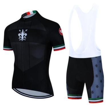 Imagem de Conjunto de Roupas de Ciclismo Masculina para Verão - Camisa e Calças 