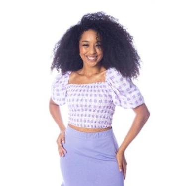 Imagem de Blusa Moda Vício Com Lastex Manga Bufante Feminino-Feminino