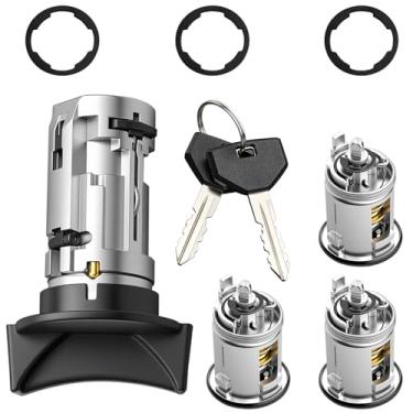 Imagem de Cilindros de fechadura de porta e interruptor de ignição com chaves para Jeep Cherokee XJ 1990-1996, Dodge Viper 1992-1993, 1990 B150 B250 B350 D150 D250 D350 W150 W250 W350, substitui OE 5110 61055