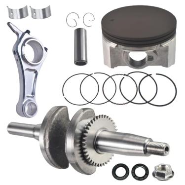 Imagem de VCUJSUC Virabrequim de 55 mm Stroker 8.4 cm Billet Alumínio Biela 70 mm Revestimento Cerâmico Pistão Stroker Conjunto Rotativo Para Predator 212cc Hemi Engine Go Kart Mini Bicicleta Prata