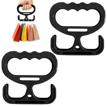 Imagem de Pacote com 2 porta-sacolas de supermercado, suporte resistente para sacolas de supermercado, cada um comporta até 45 kg – Aderência confortável para carregar sacolas de compras, sacolas de compras